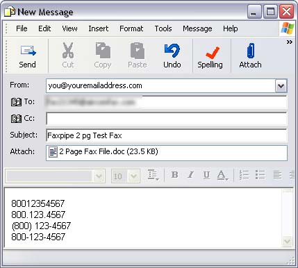 Outlook Express - Fax Email