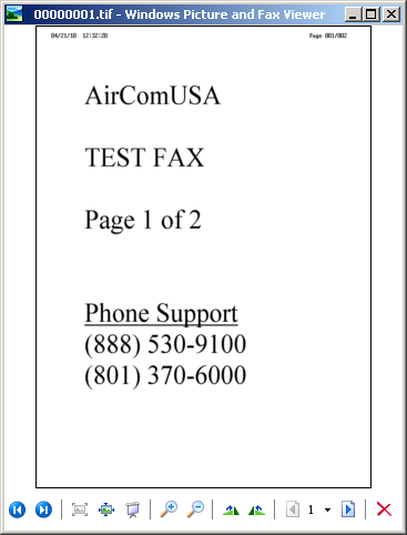 Test Fax